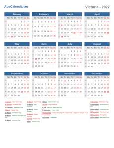 Calendar 2027
