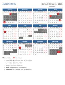 School Holidays 2026
