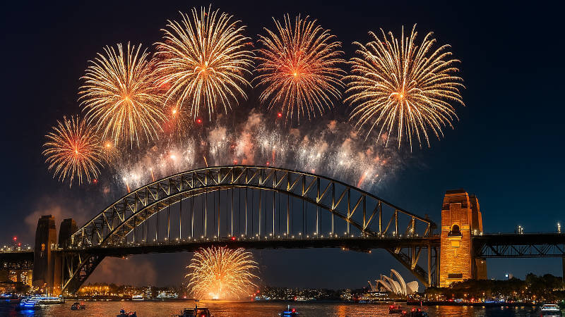 Illustration of a NYE fireworks